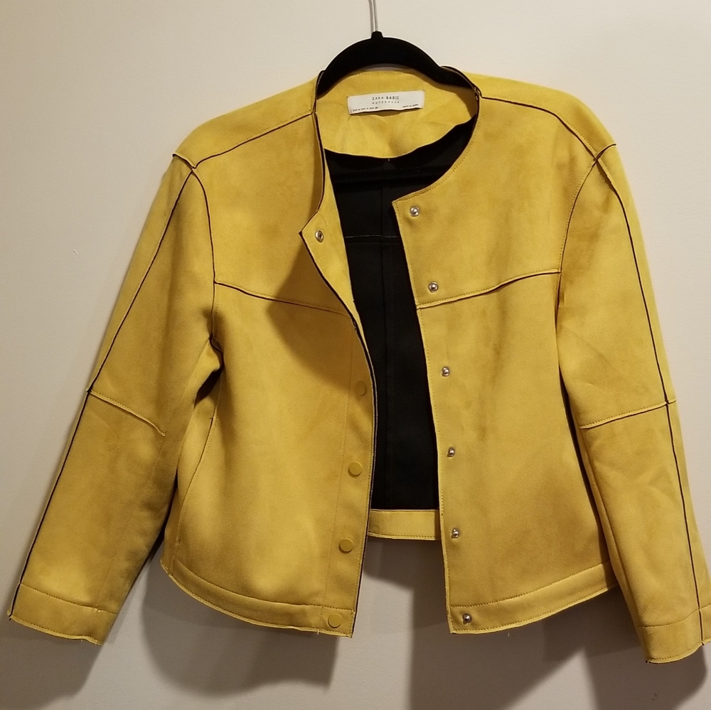Zara Basic Faux Suede Jacket